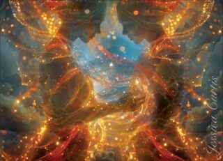 ‘I am my beloved’s and my beloved is mine’ ~ Song of Songs
I am only the house of your beloved,
not the beloved herself:
true love is for the treasure,
not for the coffer that contains it.”
The real beloved is that one who is unique,
who is your beginning and your end.
When you find that one,
you’ll no longer expect anything else:
that is both the manifest and the mystery.
That one is the lord of states of feeling,
dependent on none;
month and year are slaves to that moon.
When he bids the “state,”
it does His bidding;
when that one wills, bodies become spirit.
~ Rumi ~ Mathnawi III, 1417-1424
Artwork: @jessicacurtis.artist (@insearchofthedivine)
#beloved #overself #higherself #lover #divineunion #soulmate #twinflame #union #kindredspirits #friendship #love #eternallove #rumi #rumiquotes #songofsongs #songofsolomon