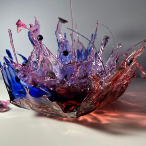 Anti-Gravity Flower Resin Sculpture