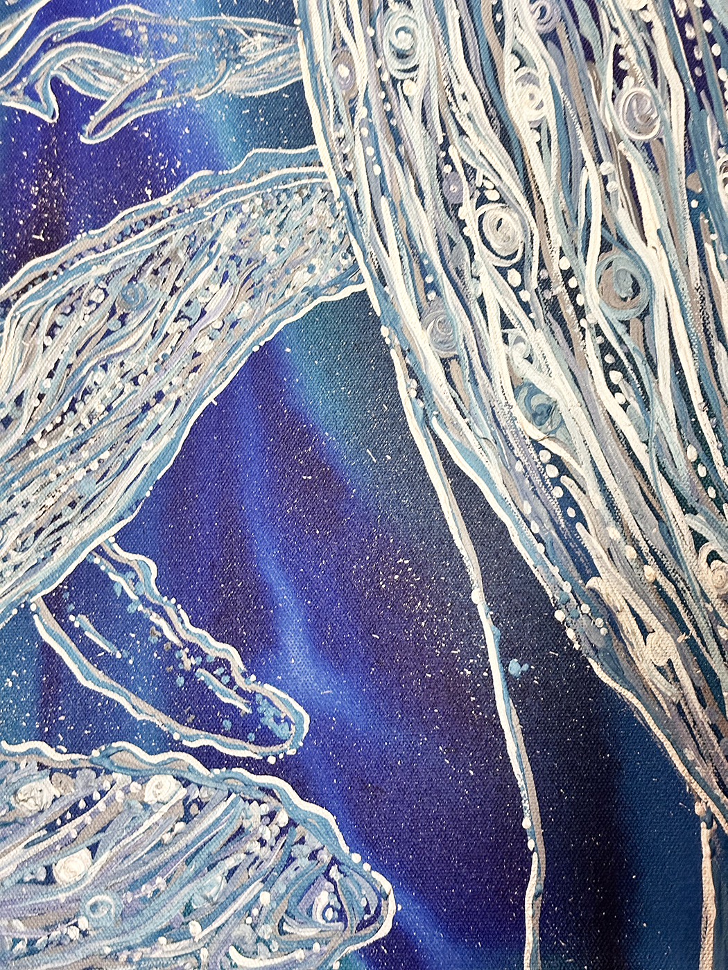 whales songs painting by Jessica curtis