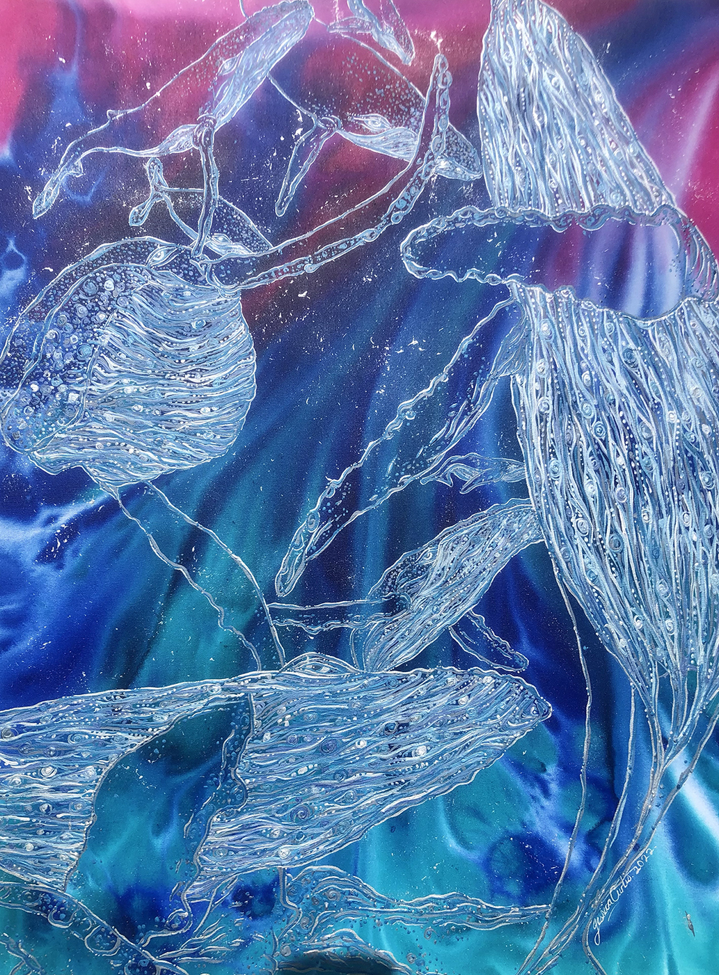 whales songs painting by Jessica curtis