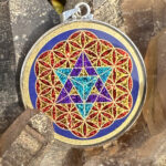 Star Tetrahedron & Flower of Life - Lapis Lazuli - 037