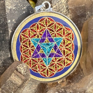 Star Tetrahedron & Flower of Life - Lapis Lazuli - 037