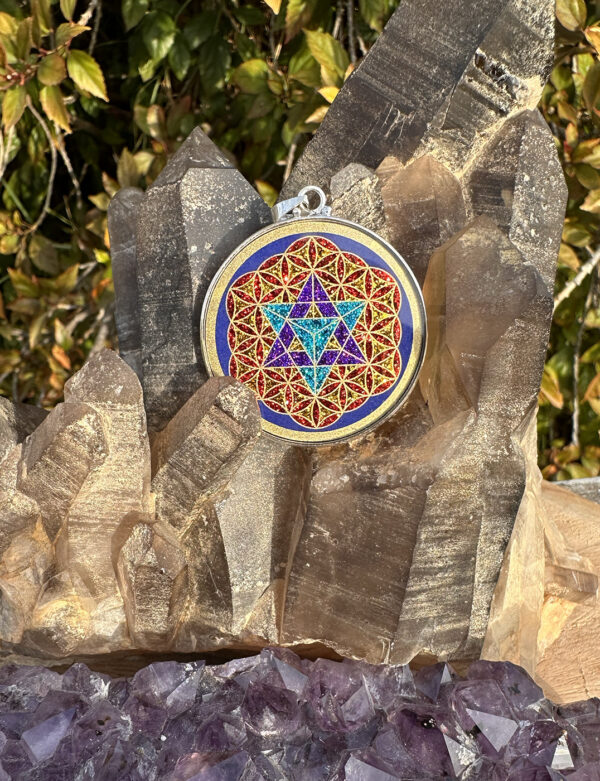 Star Tetrahedron & Flower of Life - Lapis Lazuli - 037 - Image 4