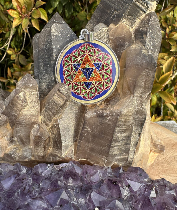Star Tetrahedron & Flower of Life - Lapis Lazuli - 039 - Image 4