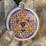 Star Tetrahedron & Flower of Life - Lapis Lazuli - 039
