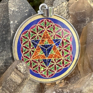 Star Tetrahedron & Flower of Life - Lapis Lazuli - 039