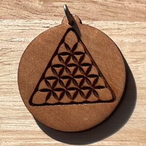Creation Triangle - Wood Crop Circle Sacred Geometry Pendant – 001 Name of Design: Creation Triangle Crop Circle Appearance Date: 1st July 2012 Location: Walden Hill, UK Crop Circle Pendant Details: • wood – American Maple & metal loop at top • approx. 4cm wide (length depends on shape of design) and size vary slightly due to being handmade. 3-4mm thick. • each comes with organza bag and wax cotton cord. • based on crop circle design • handmade in USA • free shipping included within Australia • international shipping calculated depending on shipping destination